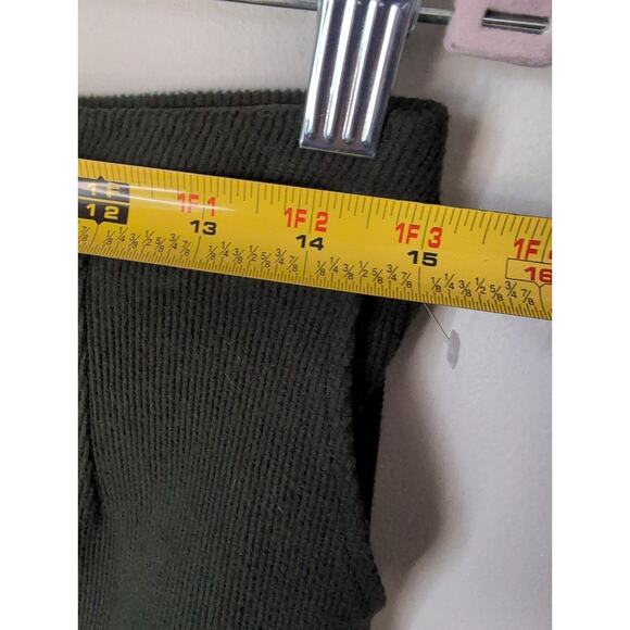 Skies are blue hunter green courdury button down med knee pencil skirt - Picture 3 of 6